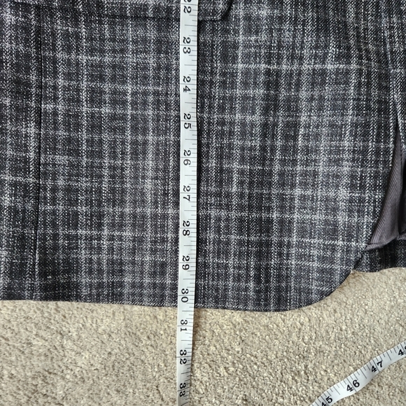 Linen Silk Wool Blend Grey Charcoal lightweight Blazer Suite Jacket Sports Coat - Picture 11 of 16